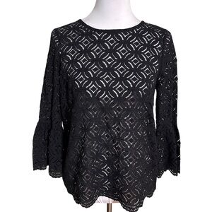 H&M Black Lace Blouse
